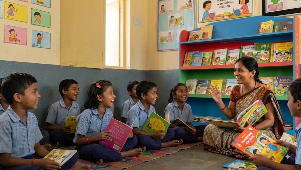 Children enjoying a BookBerry reading session